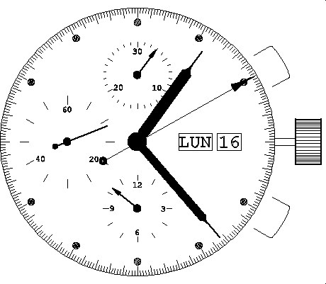 Mouvement chronographe AROLA 7750